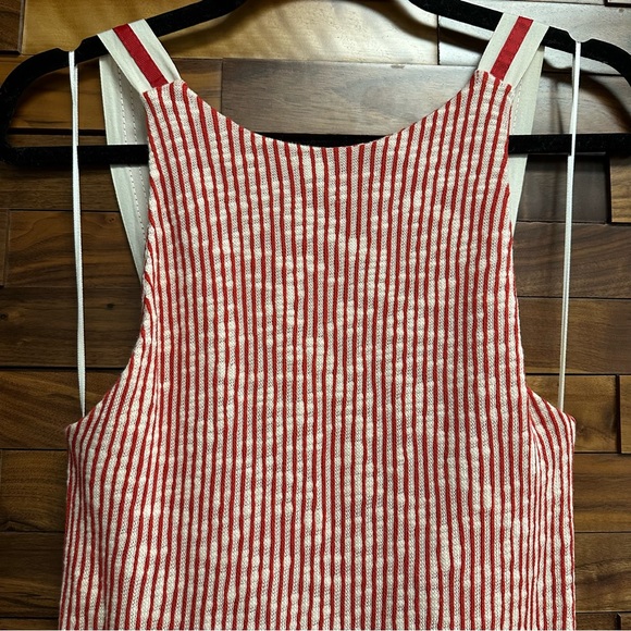 Zara - Red-Off-White Stripe Dress - Picture 3 of 8